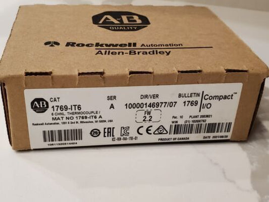 New Factory Sealed AB 1769-IT6 SER a Compactlogix Thermocouple/M
