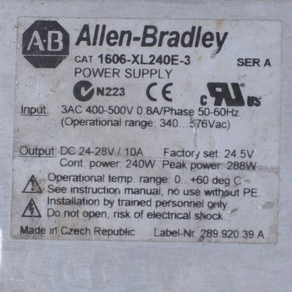 ALLEN-BRADLEY    1606-XL240E-3   DC24-28V/10A   1606-XL Switch diany